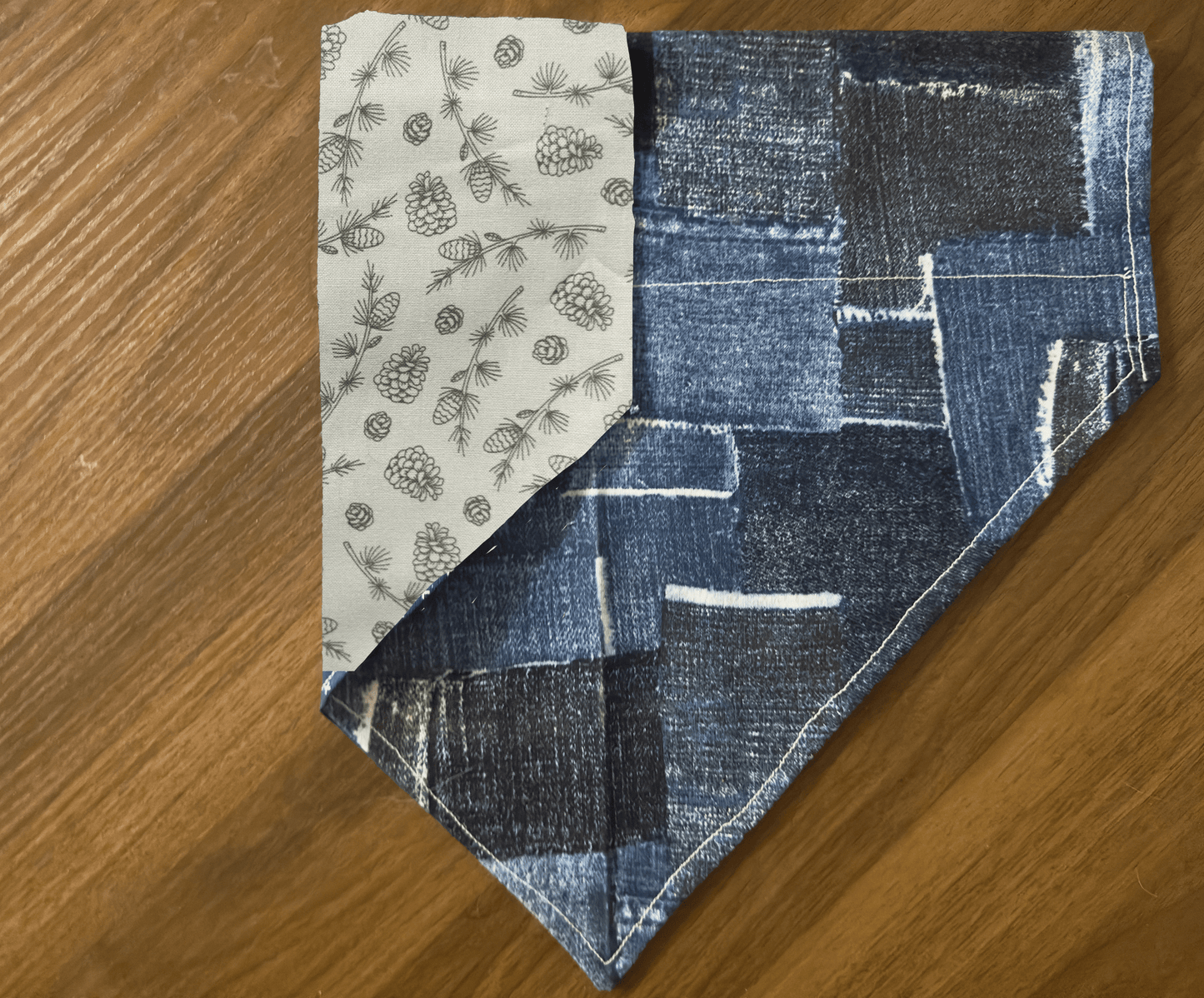 Reversible Denim on Denim Dog Bandana