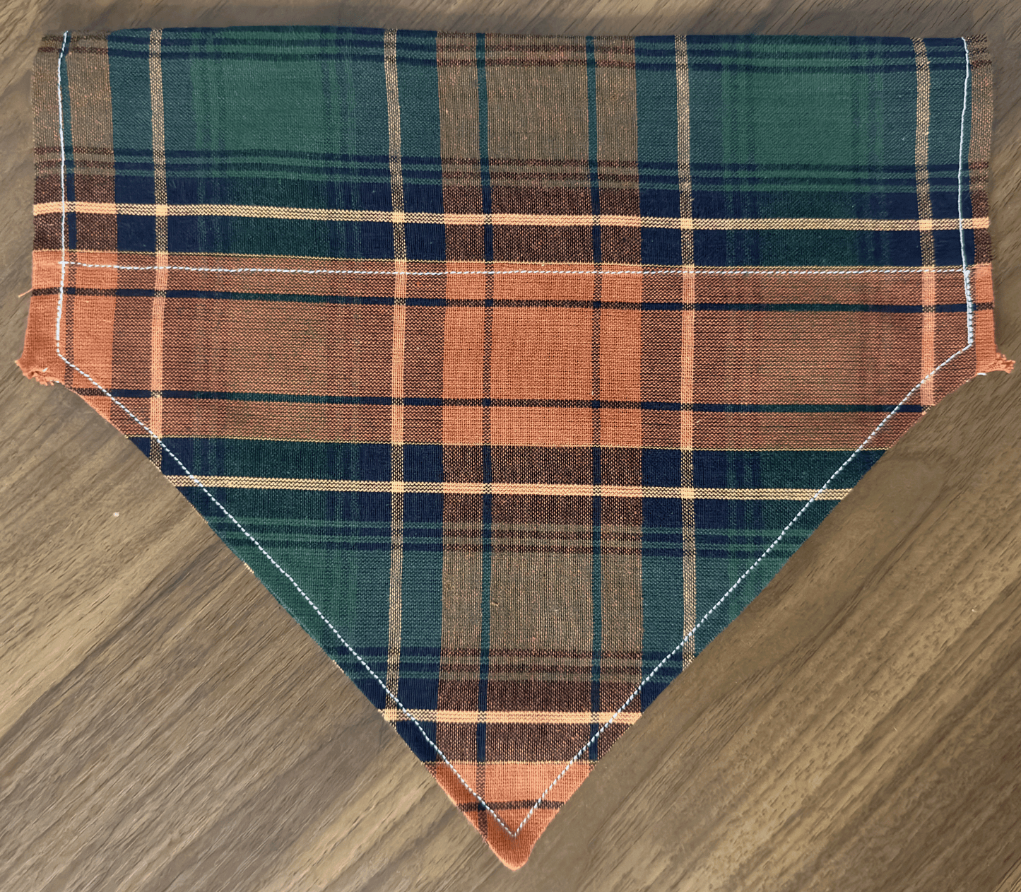Fall Plaid Dog Bandana, Reversible