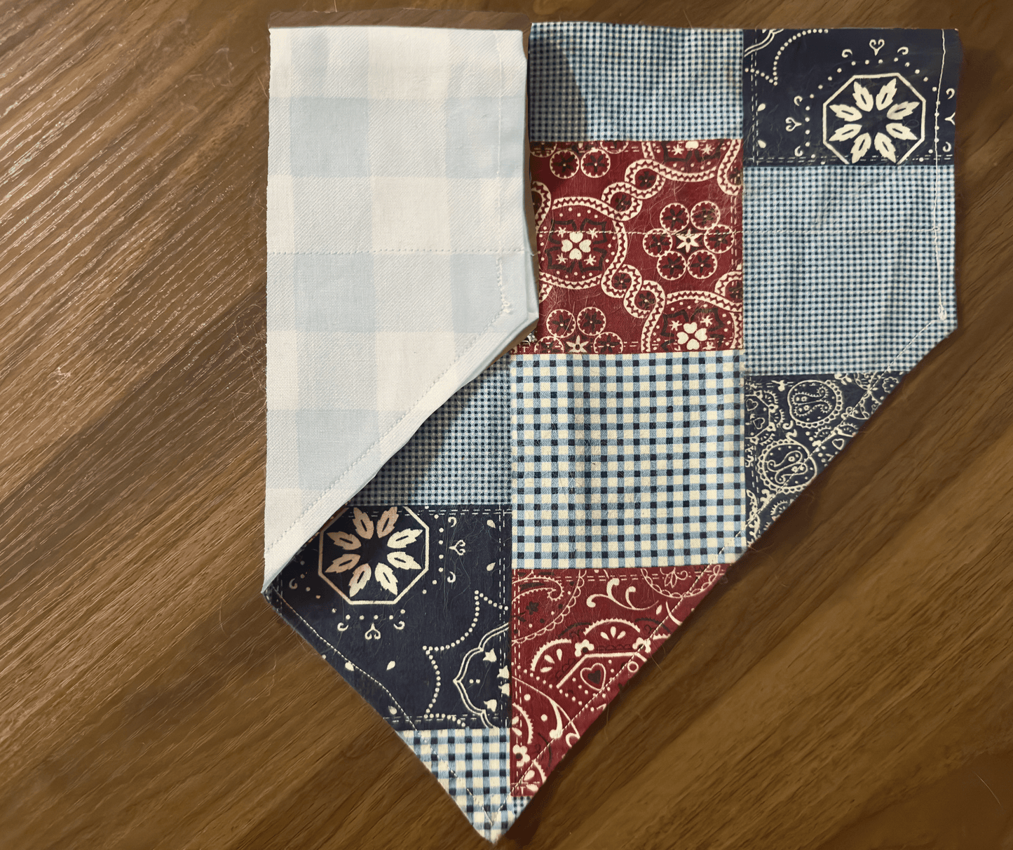 Reversible Bandana Patchwork Dog Bandana
