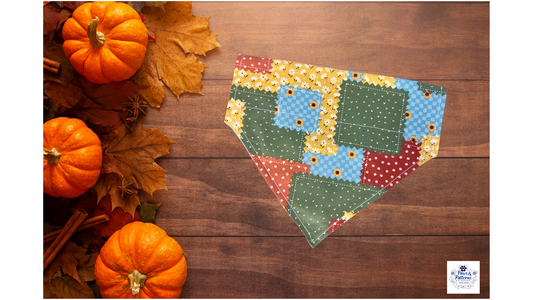 Patchwork Harvest Pup Bandana