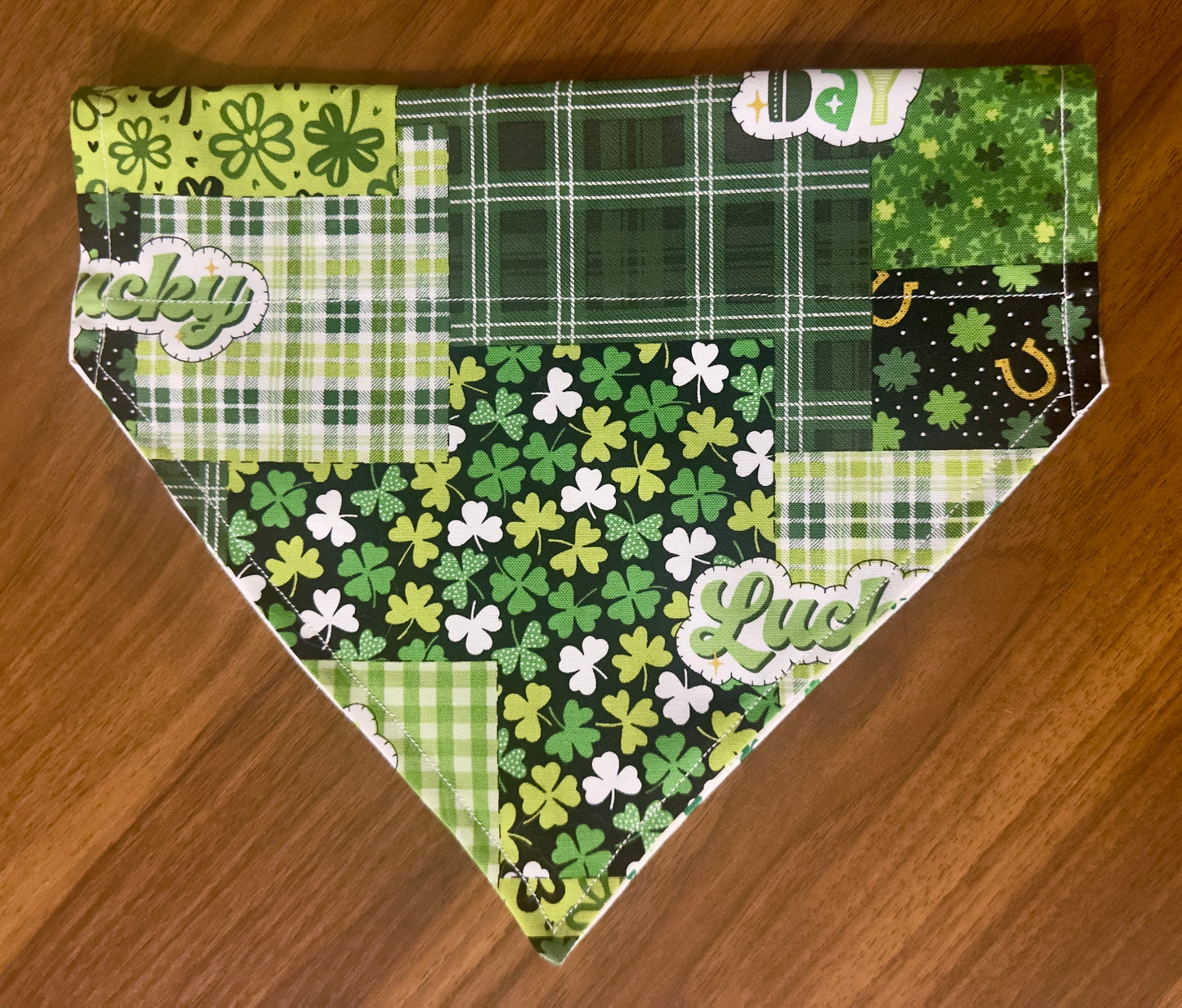 Lucky Patchwork Dog Bandana