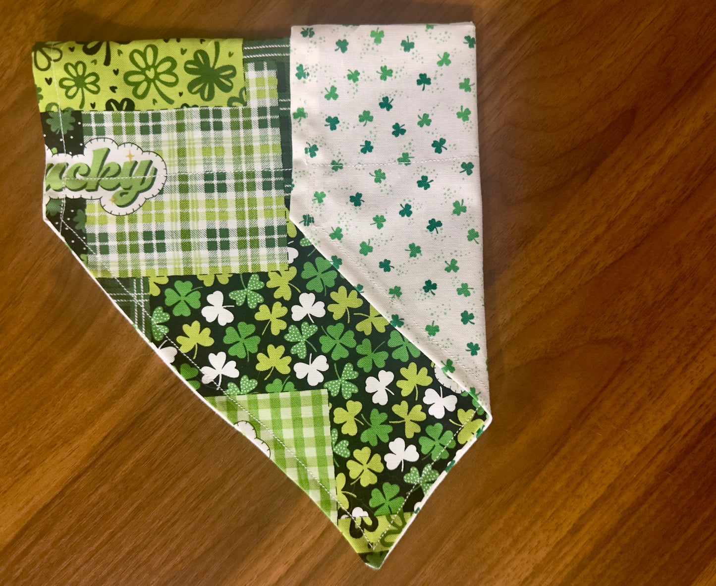 Lucky Patchwork Dog Bandana