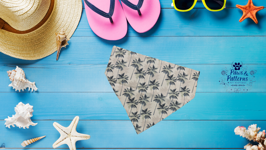 Palm Trees Summer Dog Bandana