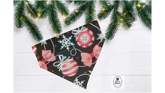 Ornaments & Bows Reversible Bandana