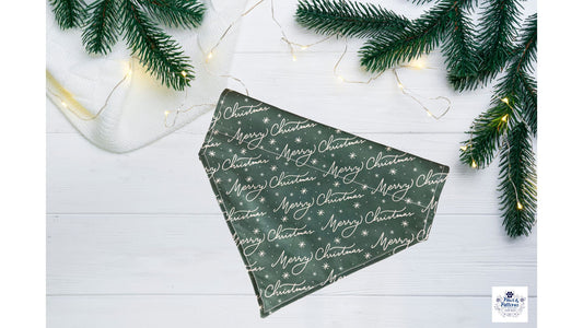 Reversible Merry and Bright Holiday Bandana
