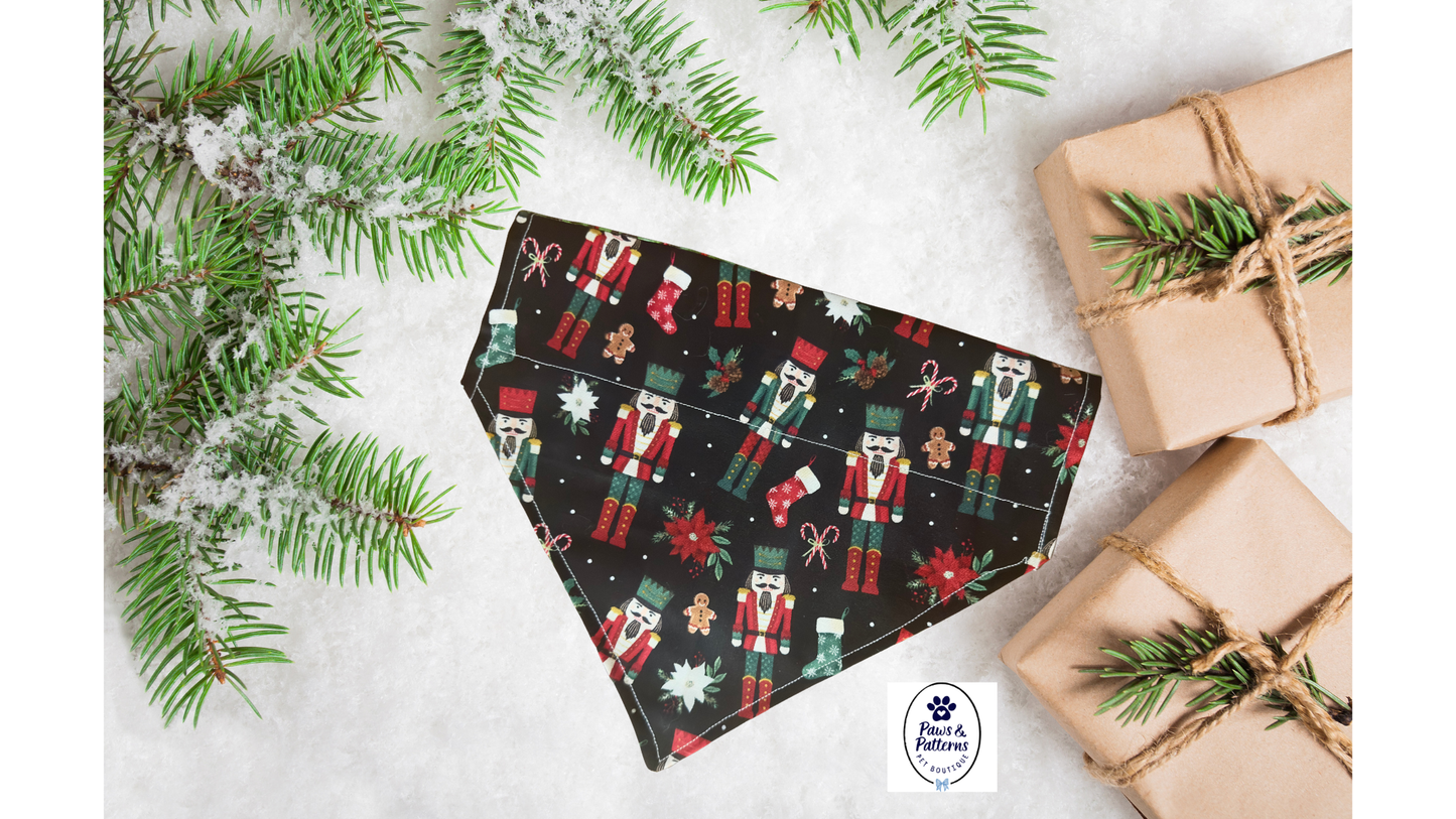 Nutcracker Dreams Reversible Dog Bandana