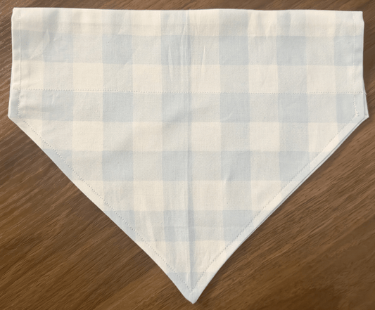 Reversible Blue Gingham Dog Bandana