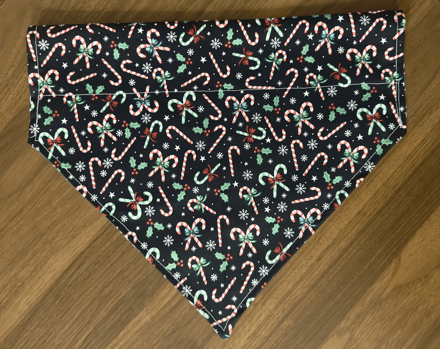 Custom Christmas Dog Bandana, Reversible- Size Medium