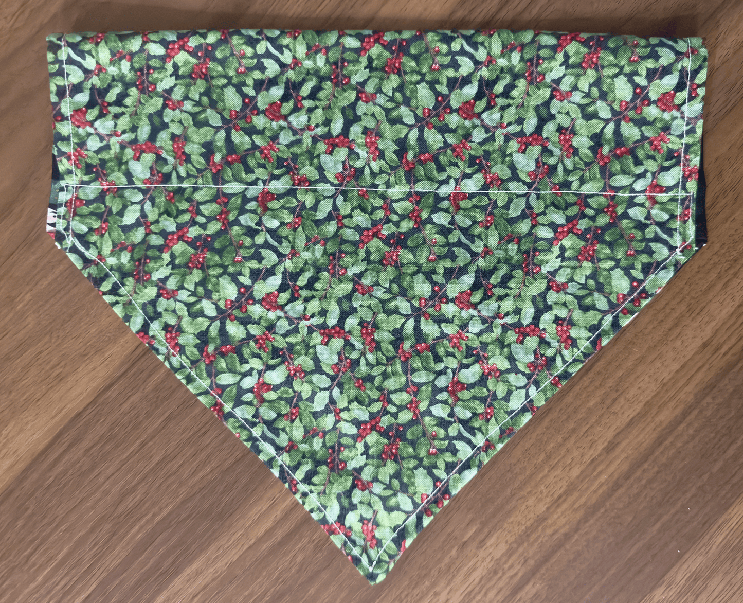 Custom Christmas Dog Bandana, Reversible- Size Medium