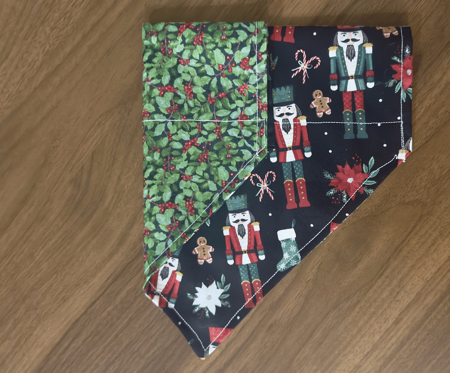 Nutcracker Dreams Reversible Dog Bandana