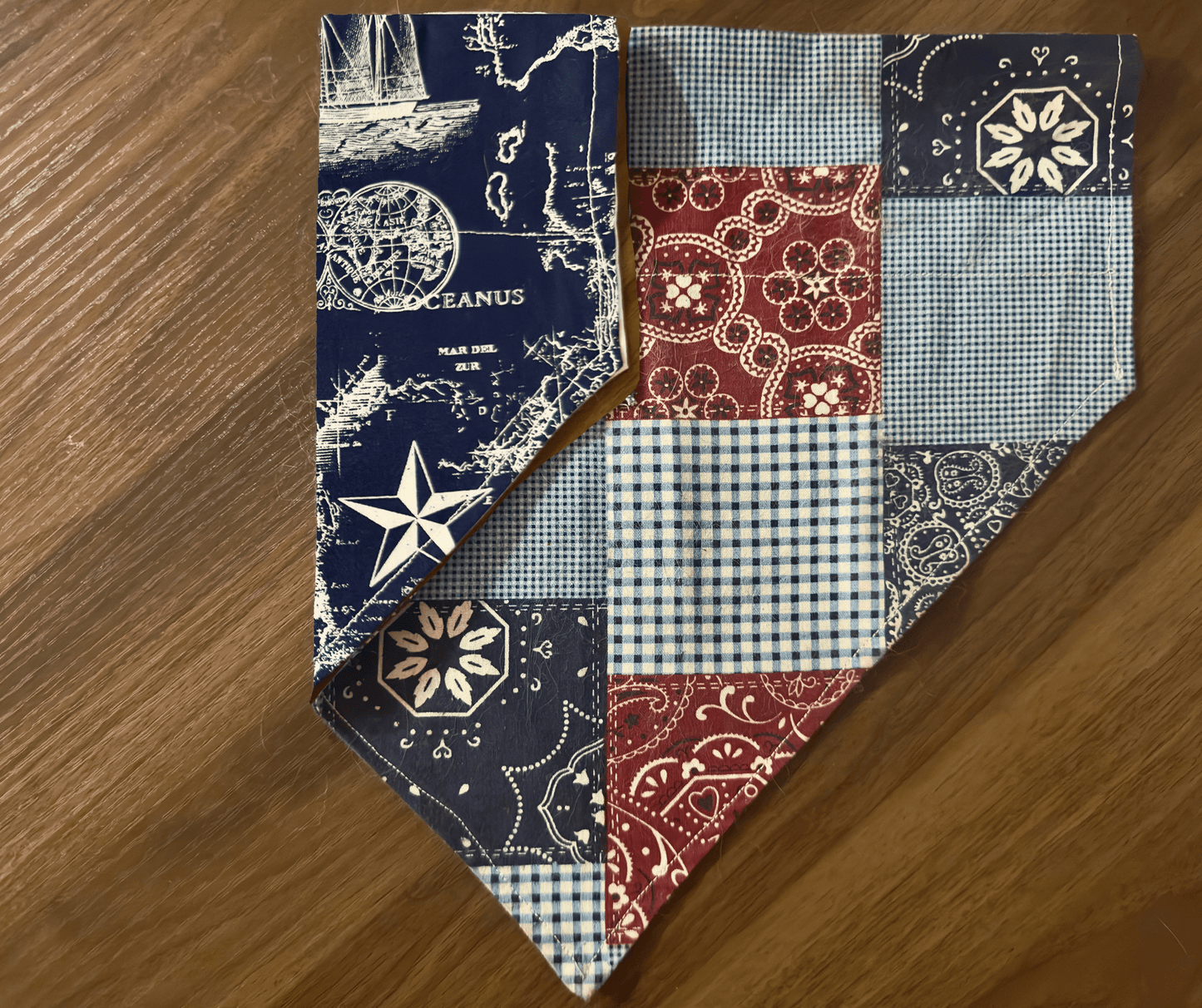 Reversible Bandana Patchwork Dog Bandana