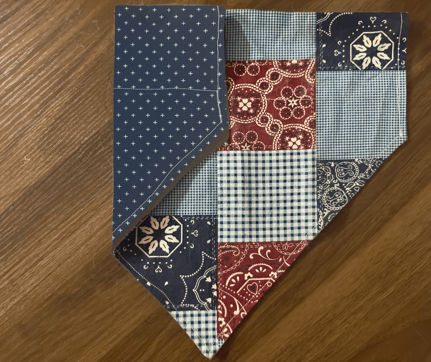 Reversible Bandana Patchwork Dog Bandana