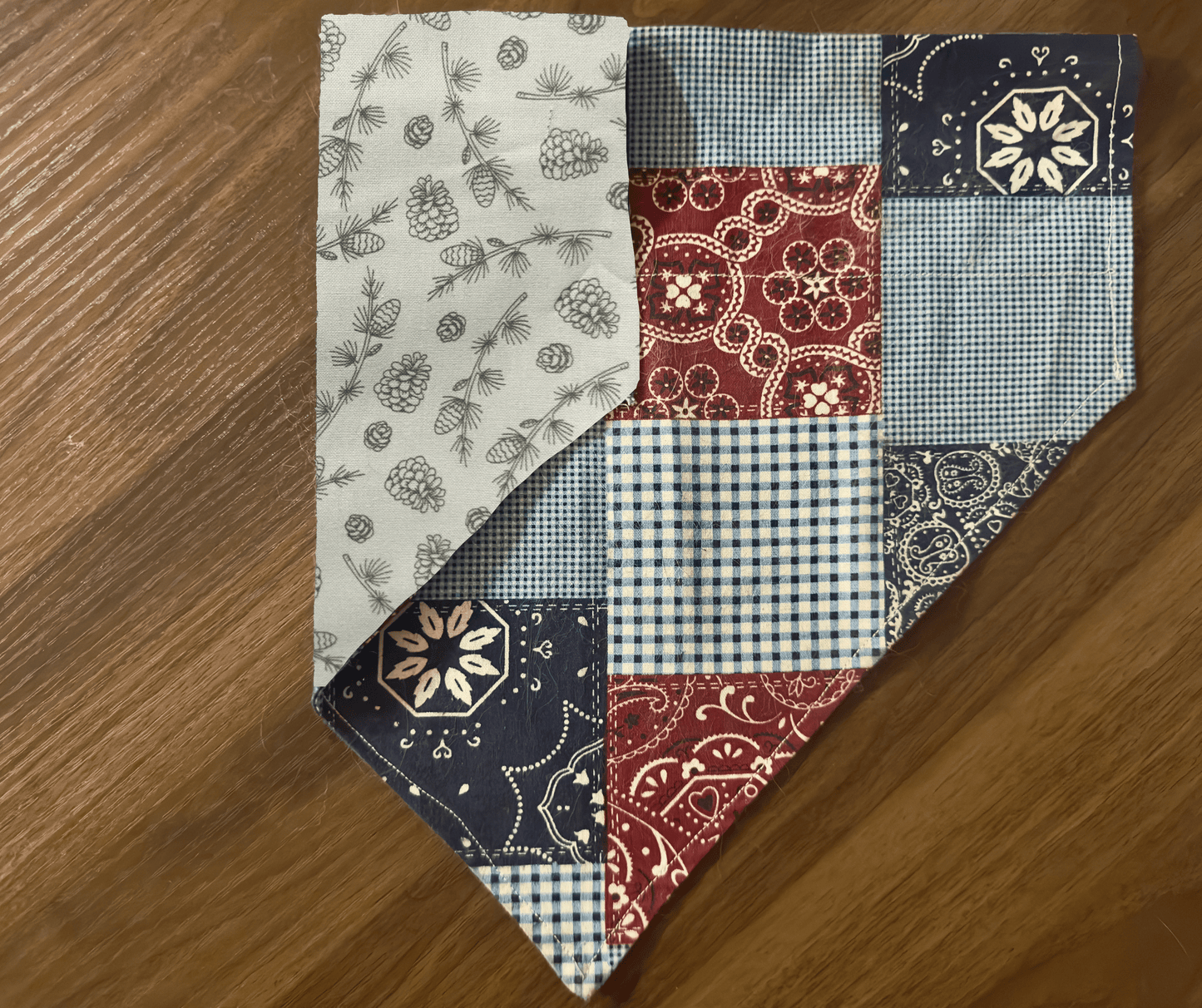 Reversible Bandana Patchwork Dog Bandana