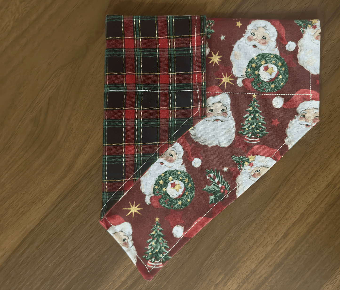 Vintage Santa Reversible Dog Bandana