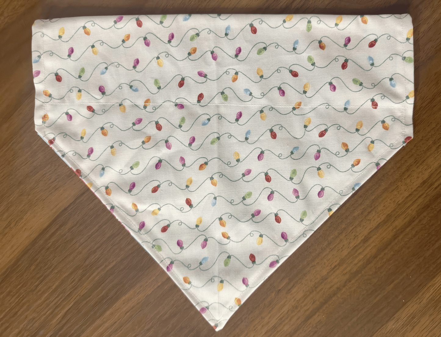 Custom Christmas Dog Bandana, Reversible- Size Medium