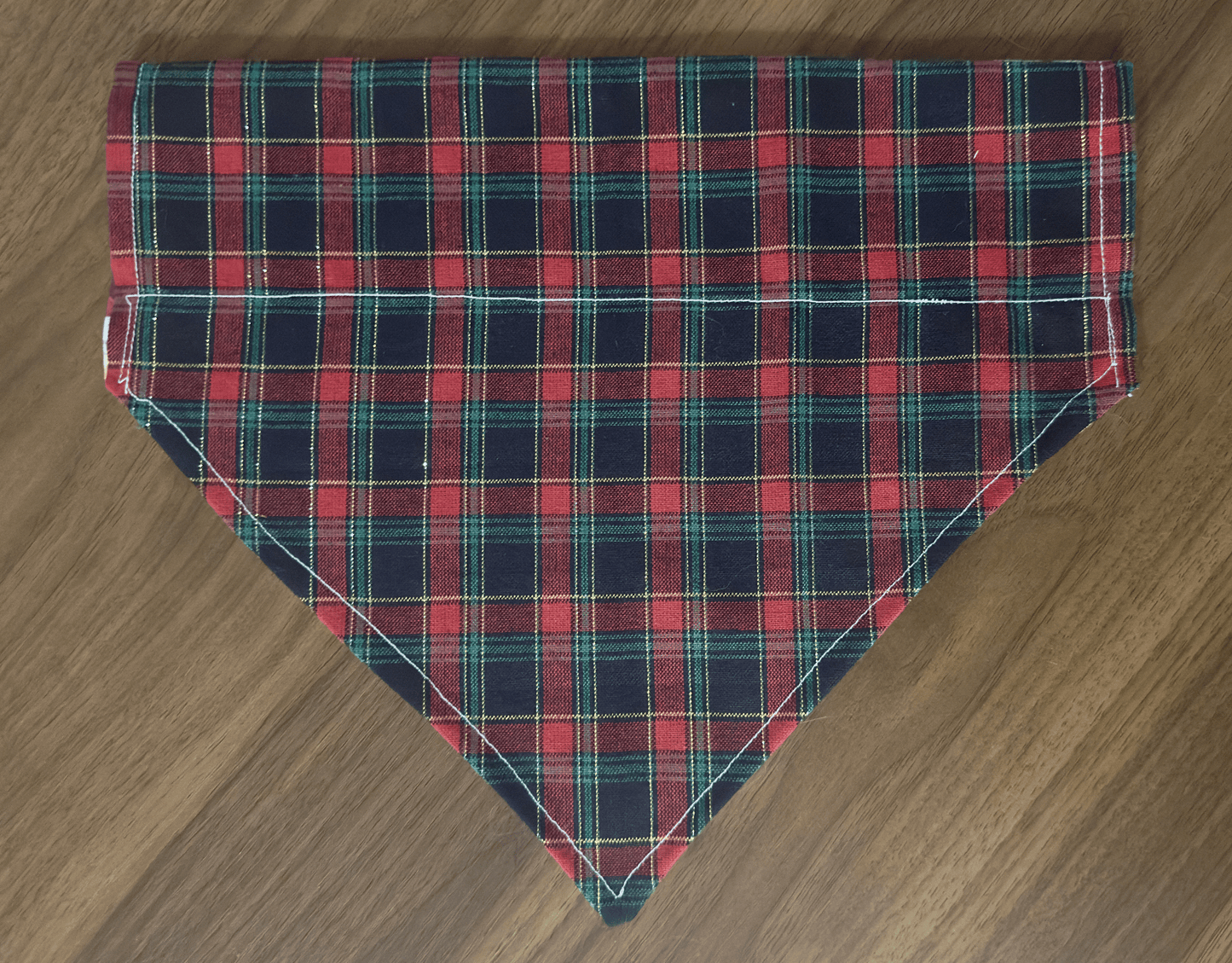 Custom Christmas Dog Bandana, Reversible- Size Medium